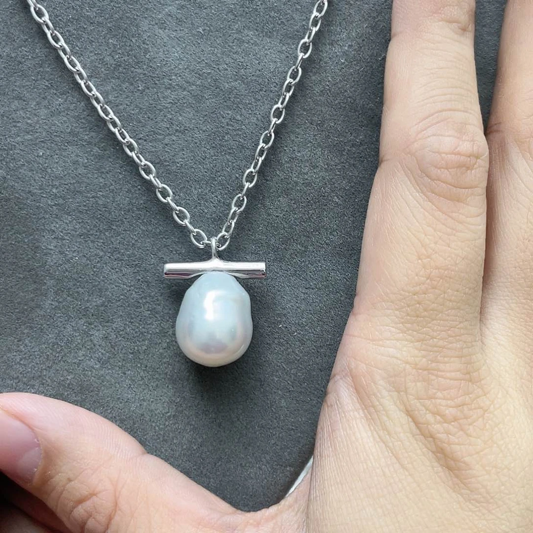 海水珍珠颈饰银S925镶嵌