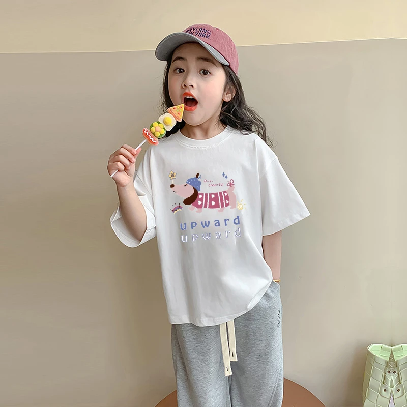 儿童夏装T恤棉夏季可爱半袖棉潮牌中大童男童女童