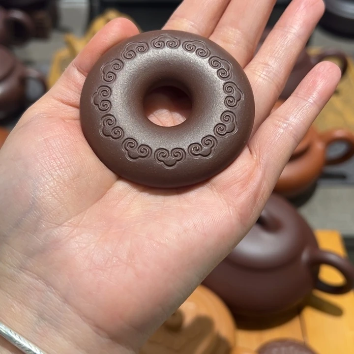 扁***茶壶紫砂宜兴紫砂手把件