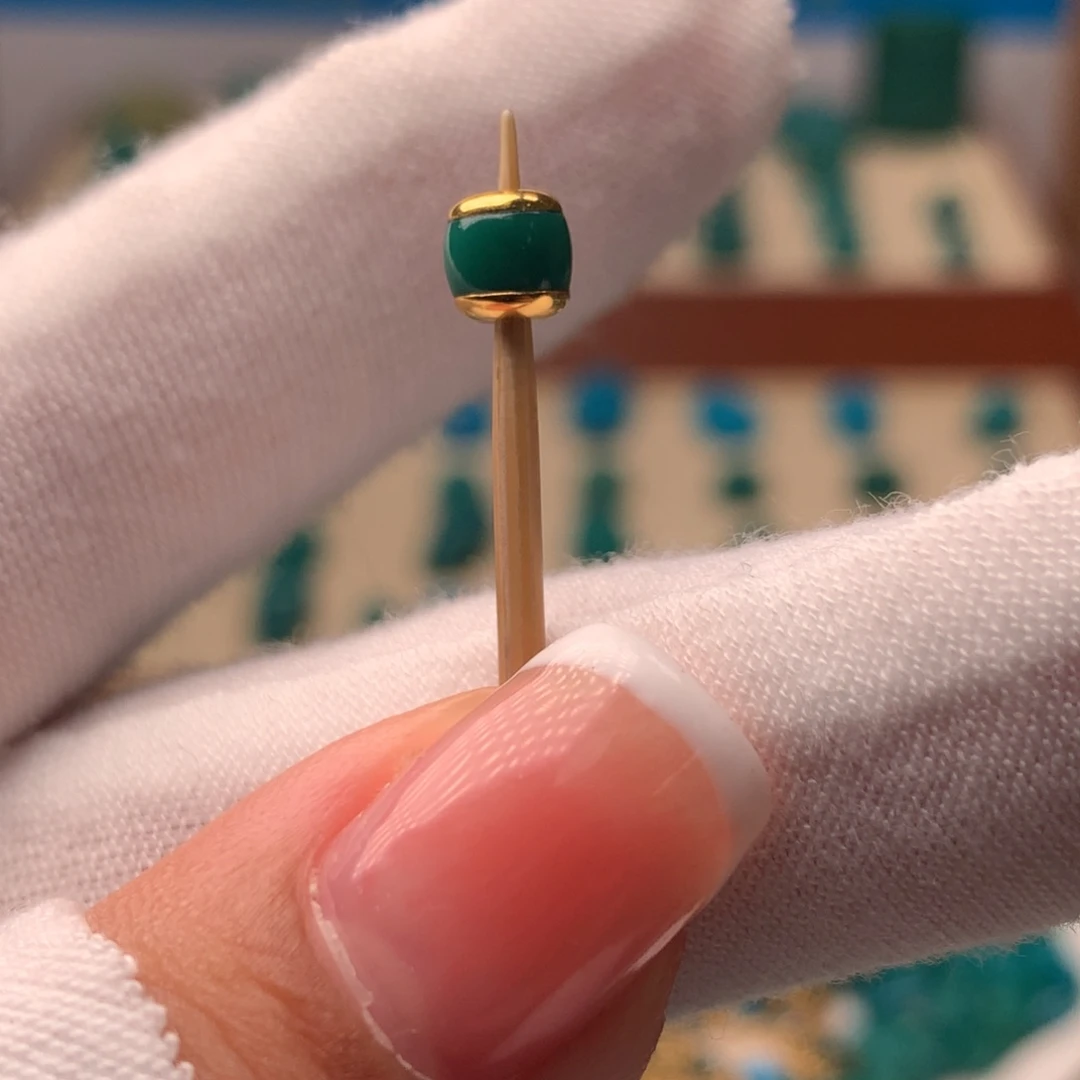 绿松石18K金镶嵌配饰