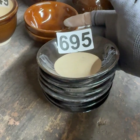 泥塑磁州窑小土碗6只