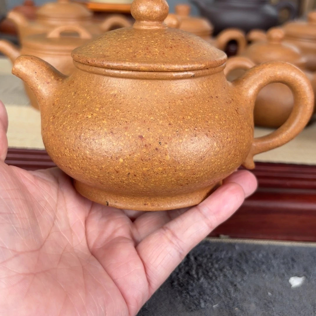 紫砂茶壶梨皮黄段潘壶230