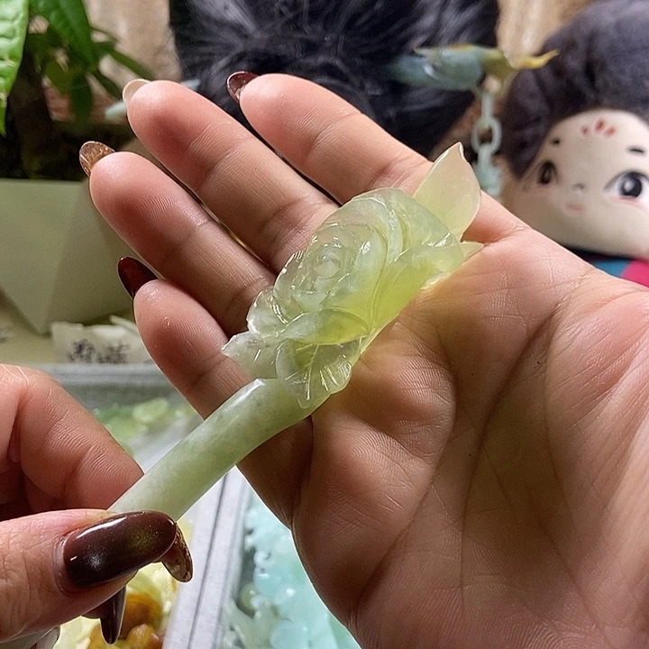 未镶嵌蛇纹石玉发饰