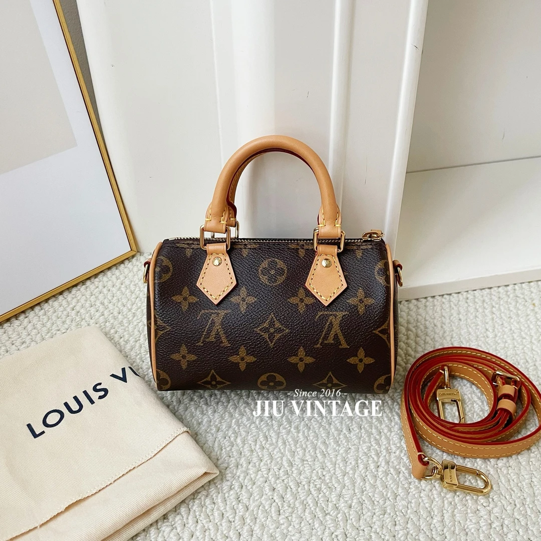 99新 LouisVuitton/路易威登 老花speedynano 单肩包 JM12-2163