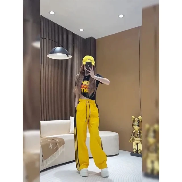 欧货时尚修身字母印花短袖套装夏季新款洋气显瘦阔腿裤百搭两件套