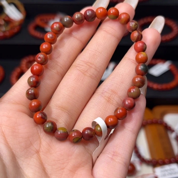 南红玛瑙未镶嵌手链满肉包浆手串6mm
