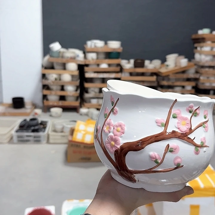 瑕疵高温陶瓷花盆花盆