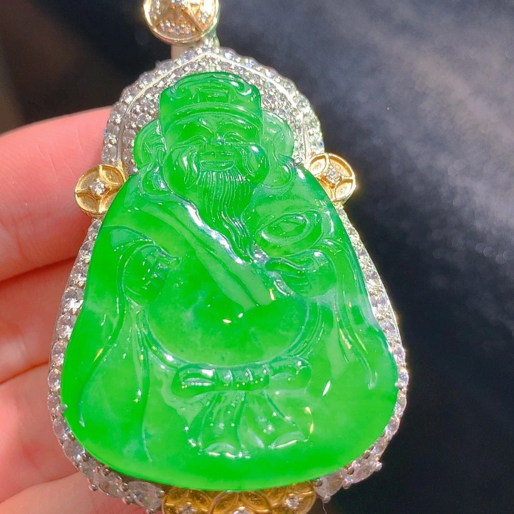 【闪购商品】翡翠颈饰银S925镶嵌翡翠