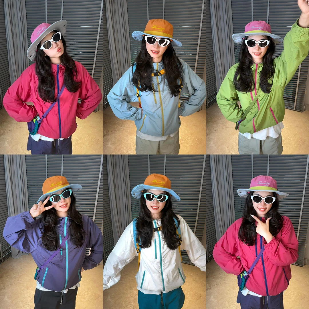 夏季轻薄时尚潮流防晒衣女宽松连帽透气休闲情侣款皮肤衣外套