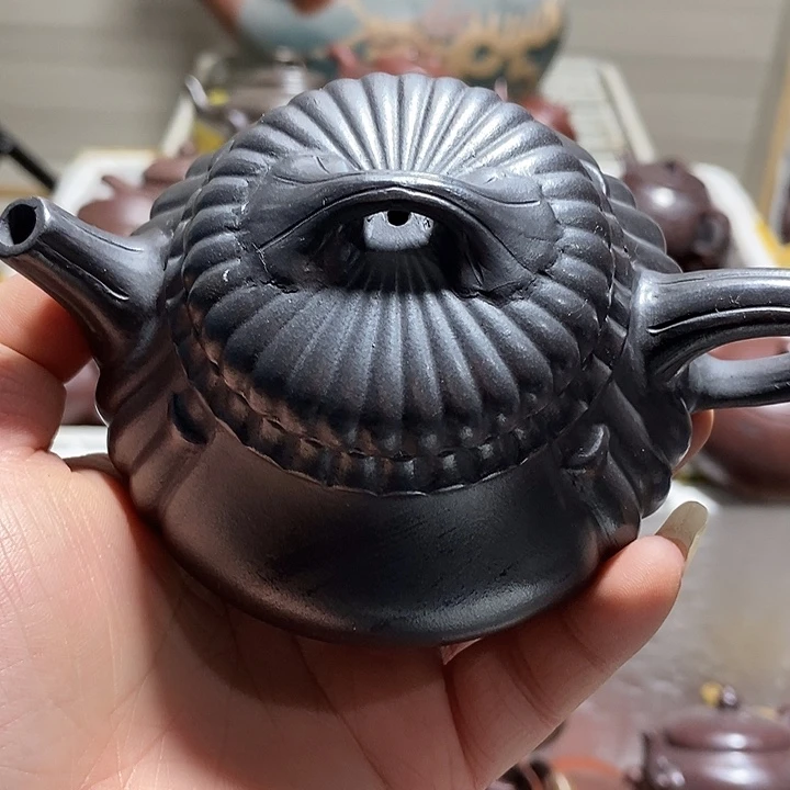 紫砂茶壶紫砂纽裂
