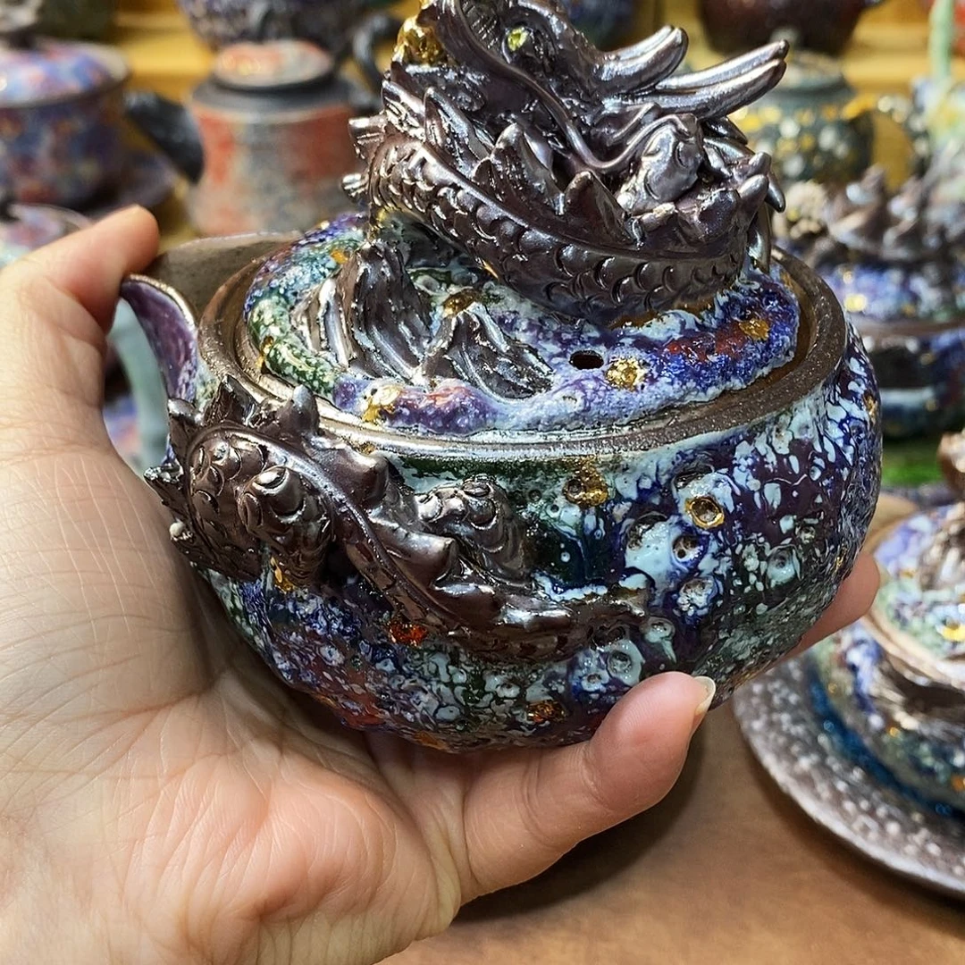 荣***惊粗陶柴烧志野茶器