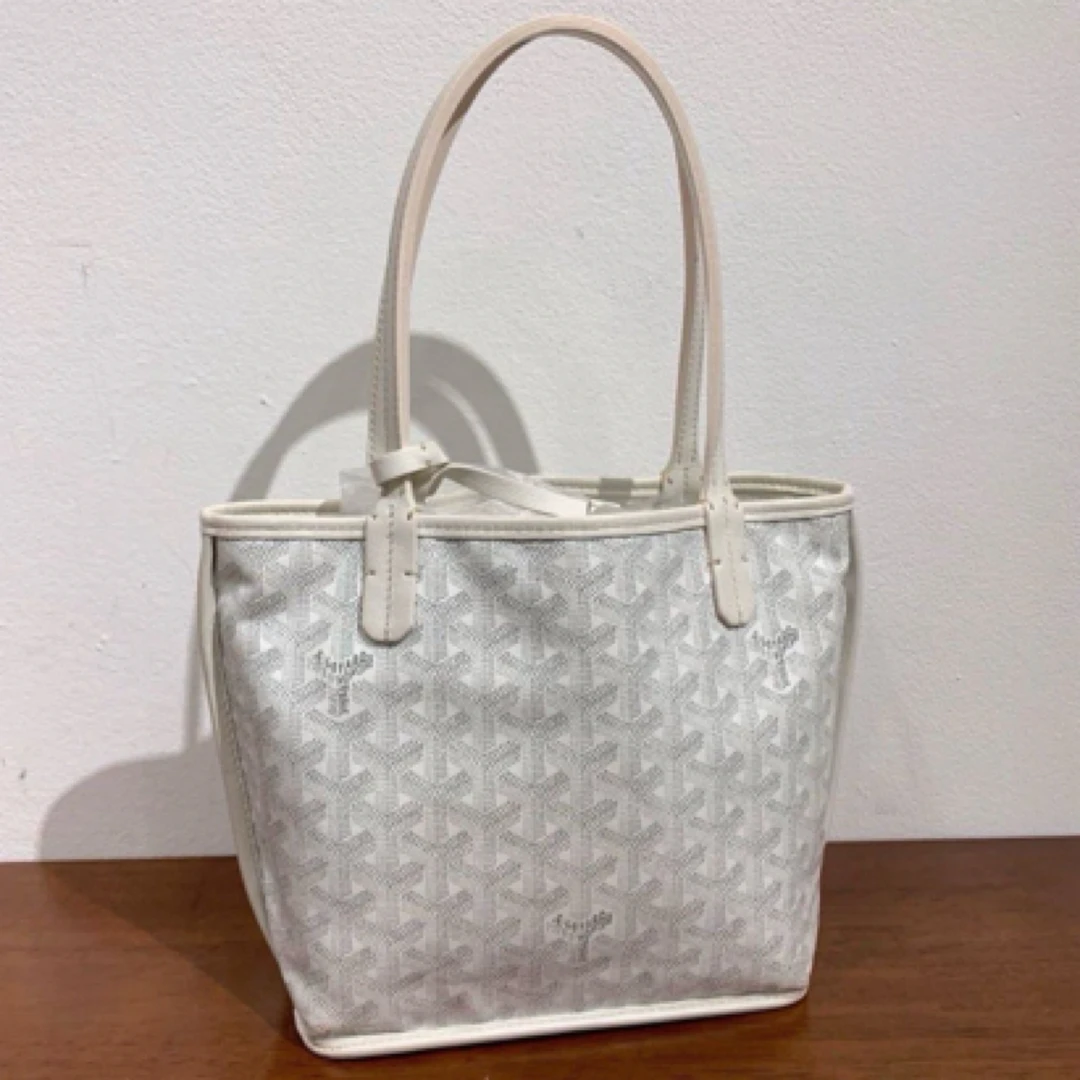 99新 Gaoy/戈雅 白色mini tote手提腋下包