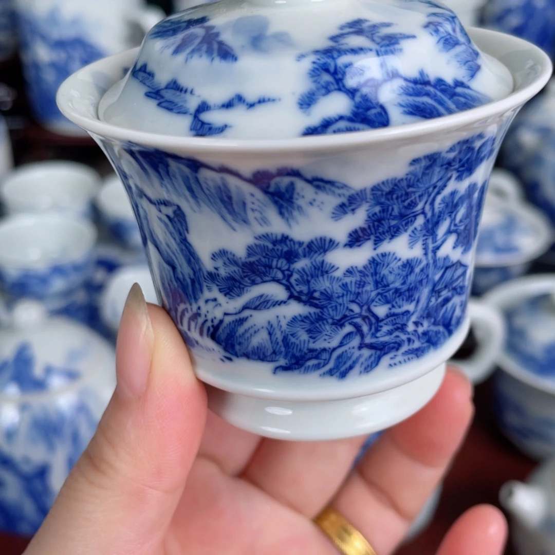 手工手绘青花，青花