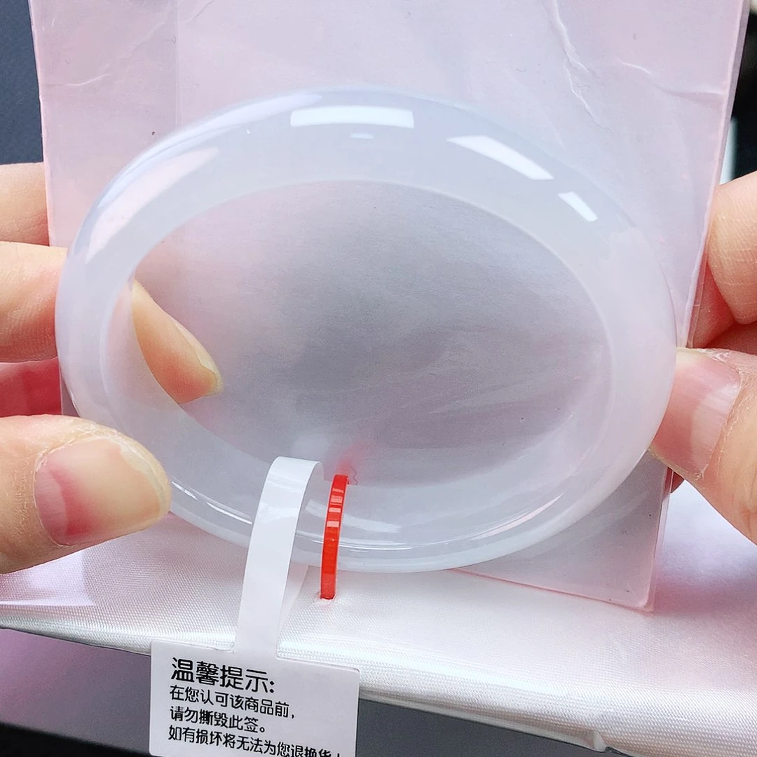 未镶嵌手镯（贵妃镯）翡翠54白月光