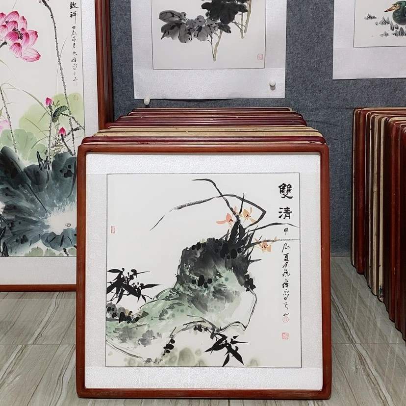 【闪购商品】国画书画作品带框65×65厘米