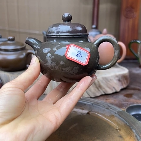 戬谷龙窑坭兴陶柴烧壶80