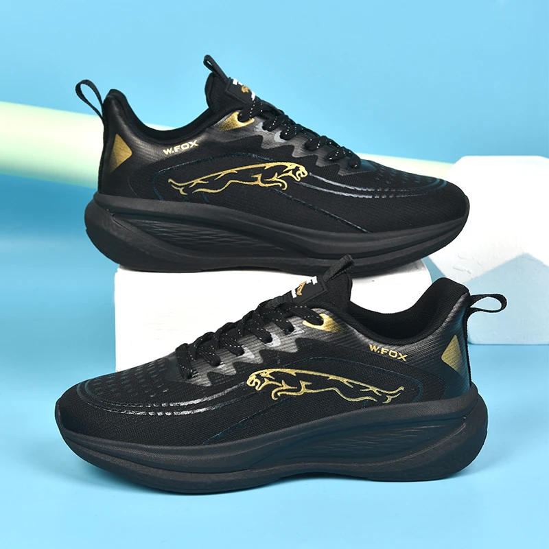 【谢亚平专属】W.FOX&捷豹联名款 网面透气男女夜光休闲跑步鞋9222
