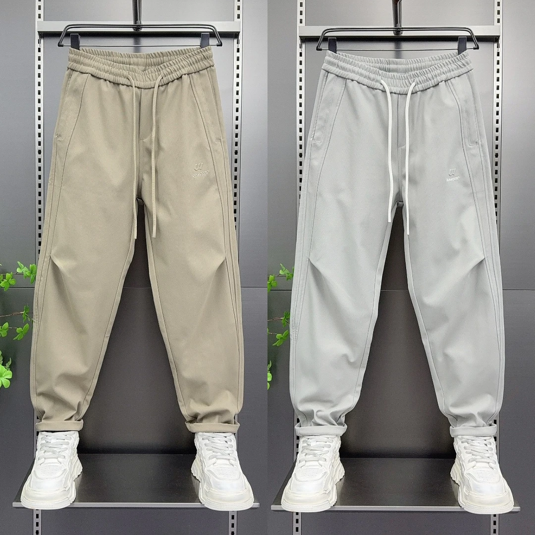秋季潮牌休闲裤男士2025新款潮流弯刀长裤弹力宽松直筒哈伦运动裤