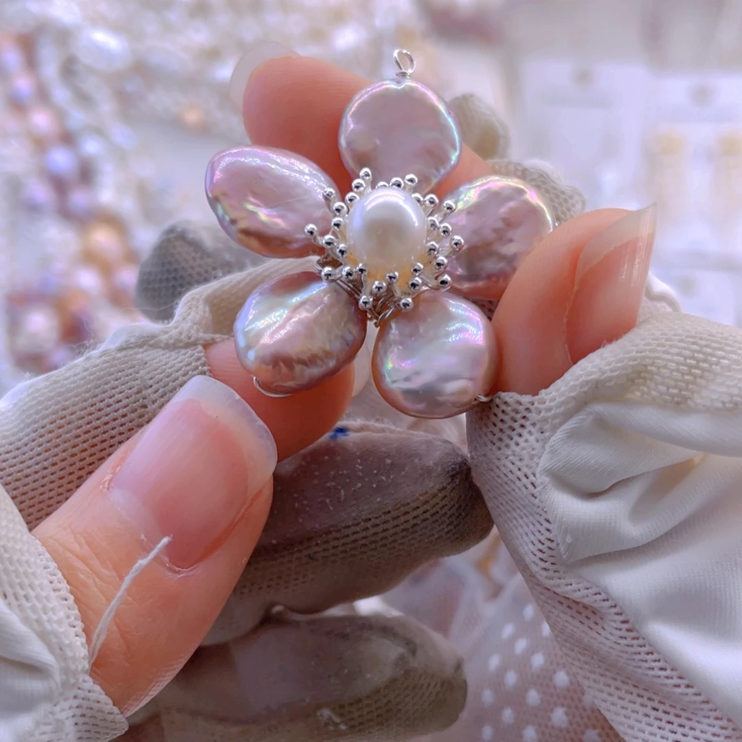 未镶嵌耳饰淡水珍珠吊坠