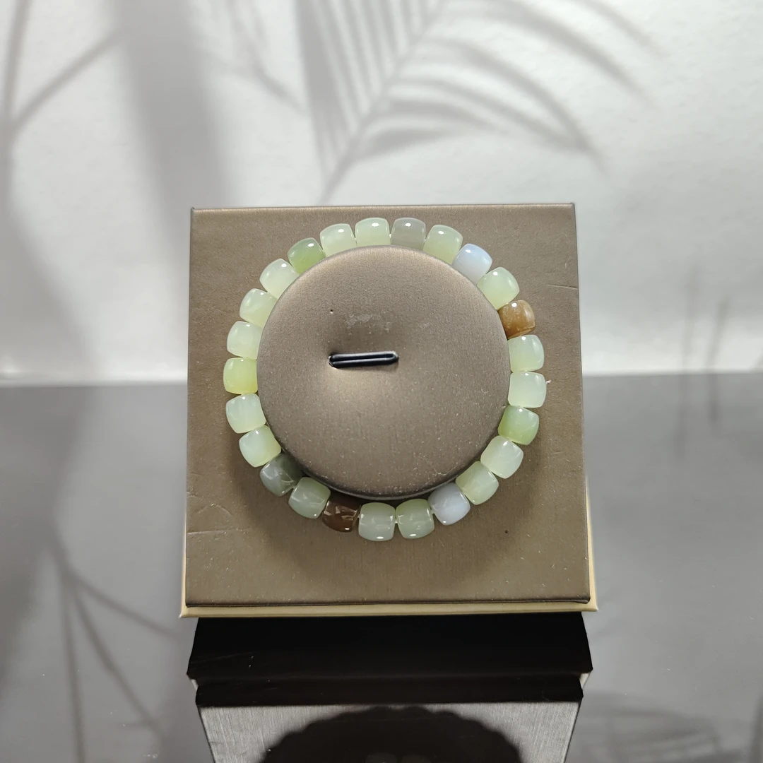 J和田玉多宝桶珠手串（卡8）3183