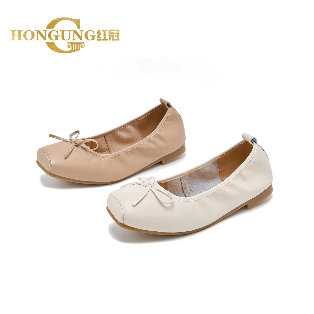 福利清 | ~红冠浅口方头芭蕾晚晚鞋平底蝴蝶结甜美女单鞋2820