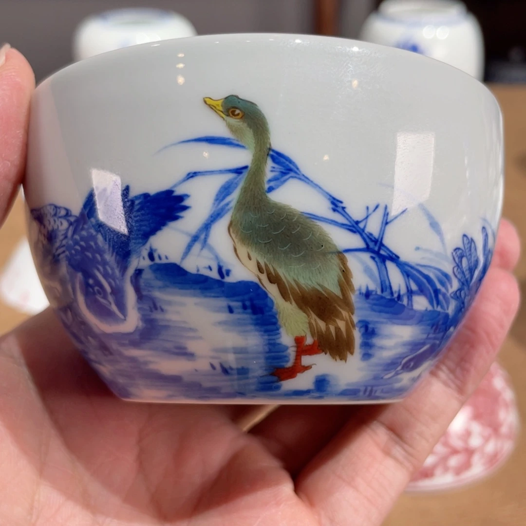 杯 经典王步花鸟 小桥窑