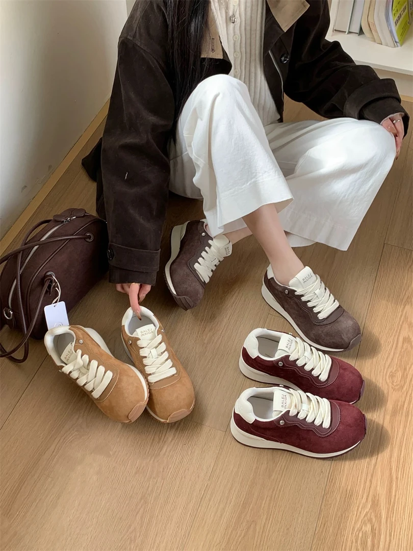 Aq.Quench 24s真皮厚底芒果头加绒老爹鞋华夫阿甘鞋慢跑鞋1089