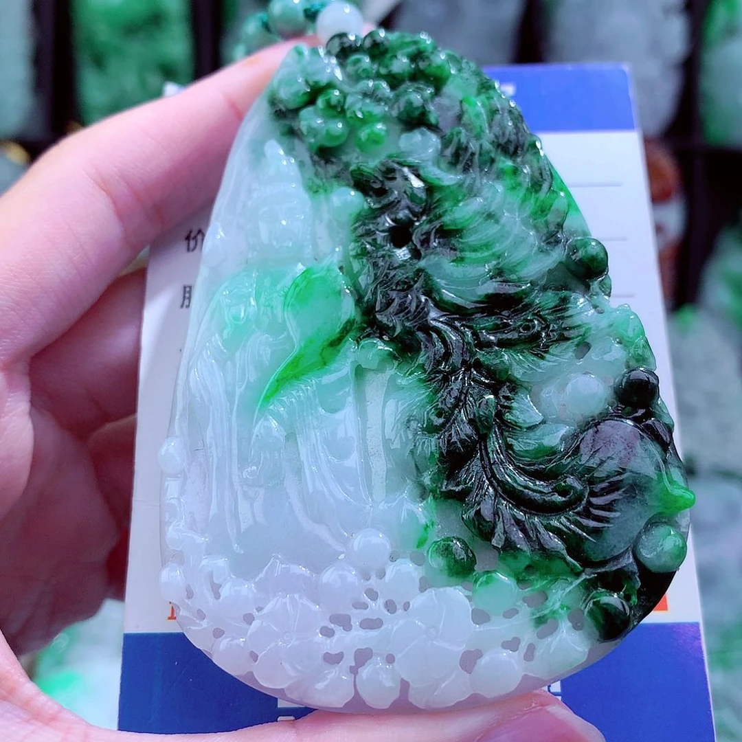 翡翠未镶嵌颈饰天然