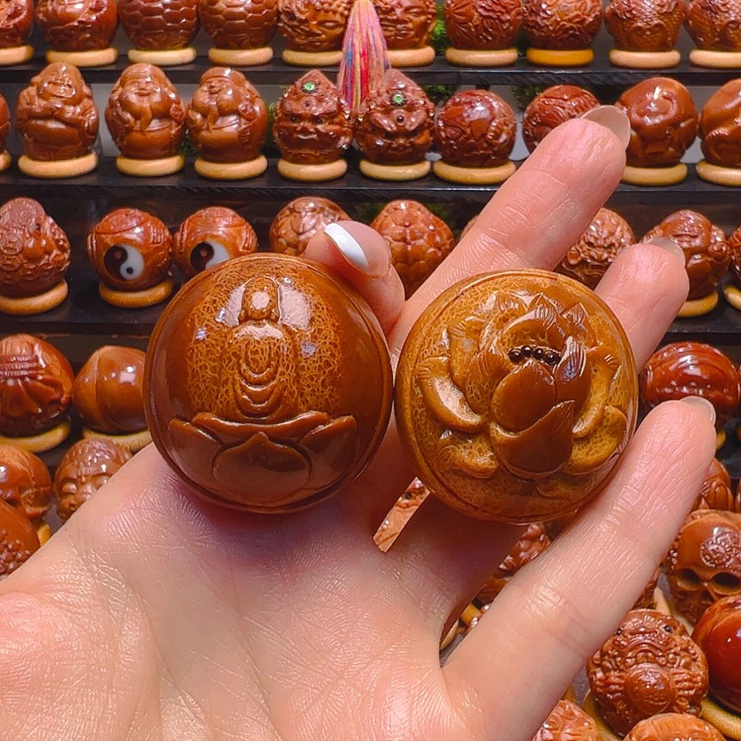 橄榄核手串/手链莲花无向一对