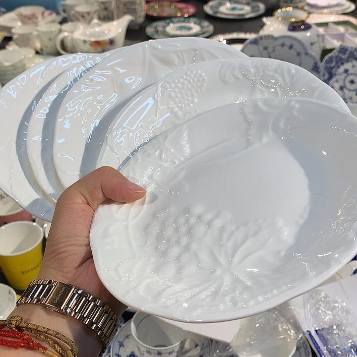 瓷片五个餐盘17cm