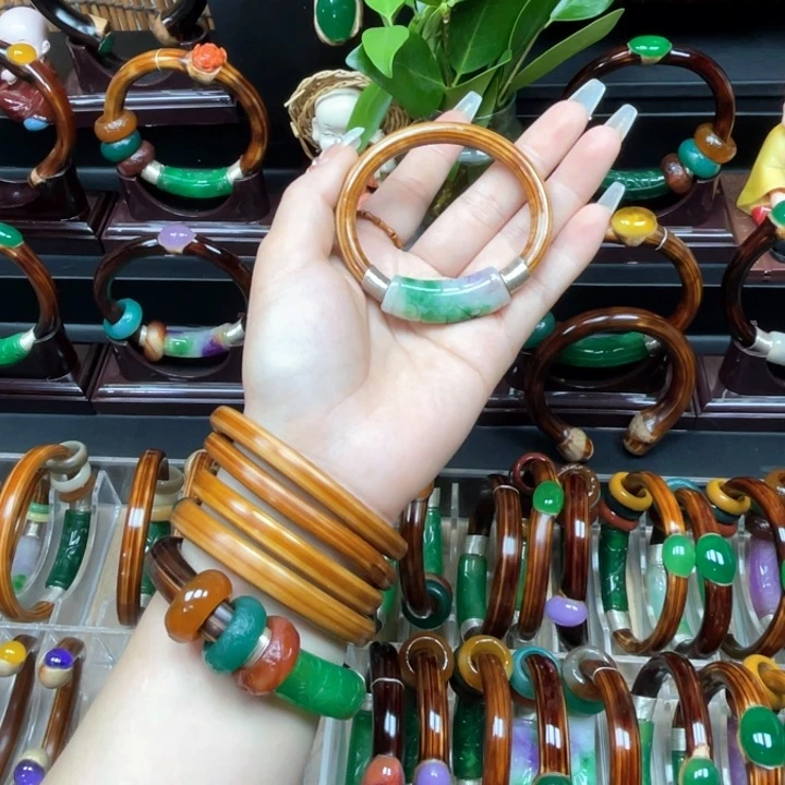 大理石磁石金刚带管无节彩管