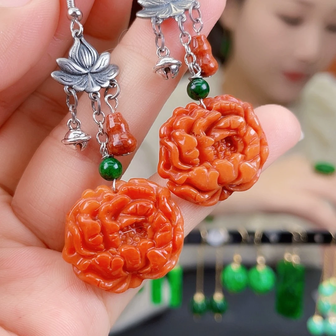 翡翠未镶嵌耳饰饰品