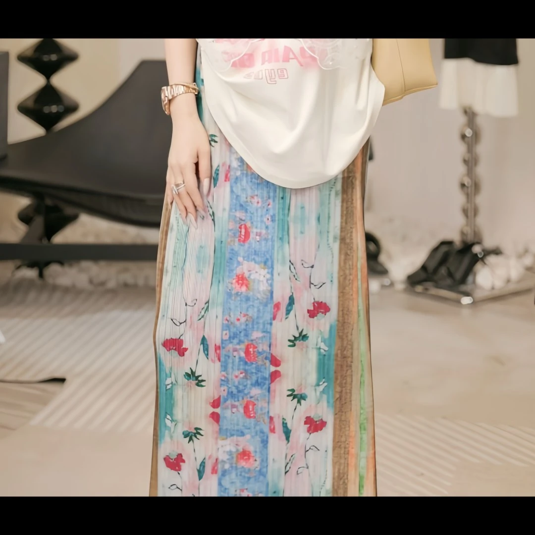 【燕子设计师品牌】暮色 国风开叉多巴胺显瘦半身裙X 19521  X