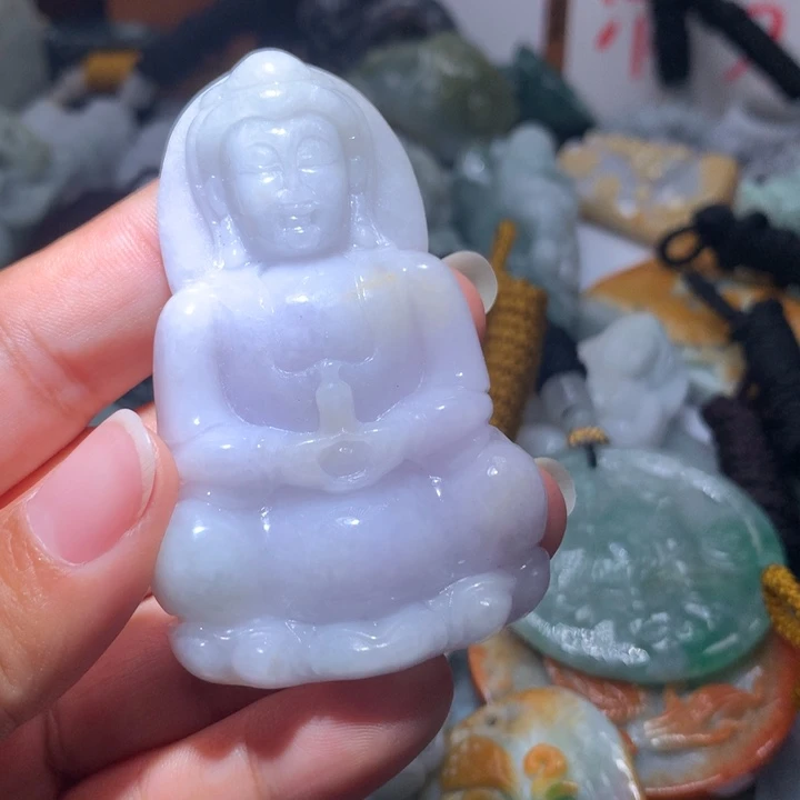翡翠未镶嵌颈饰保真天然A货翡翠