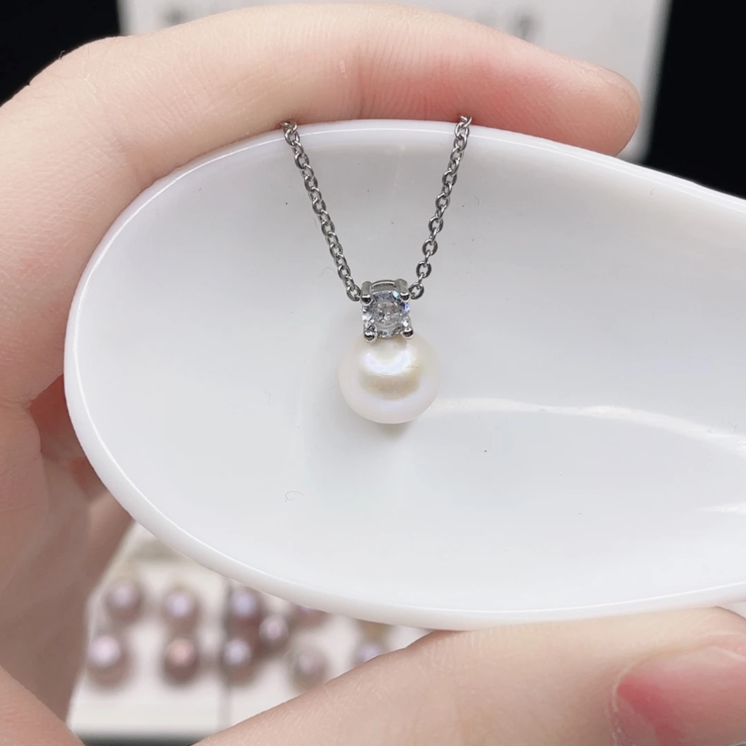 合金淡水珍珠吊坠(赠链)