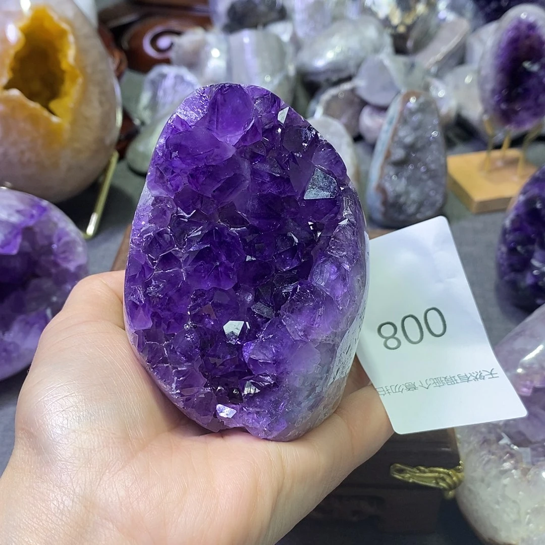 未镶嵌紫晶珠宝半成品