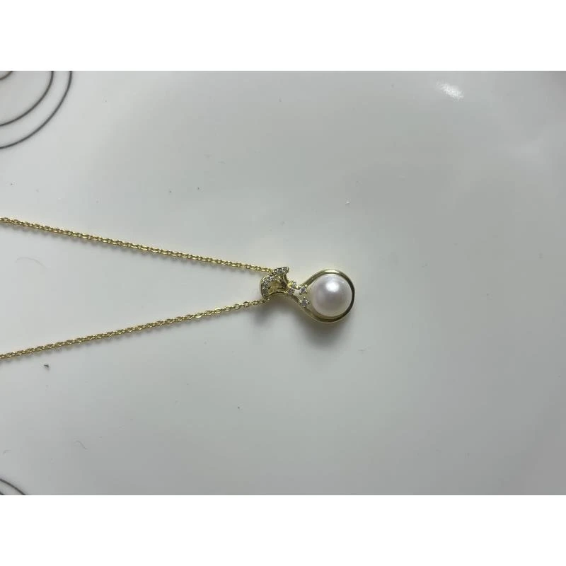 664天然珍珠吊坠项链