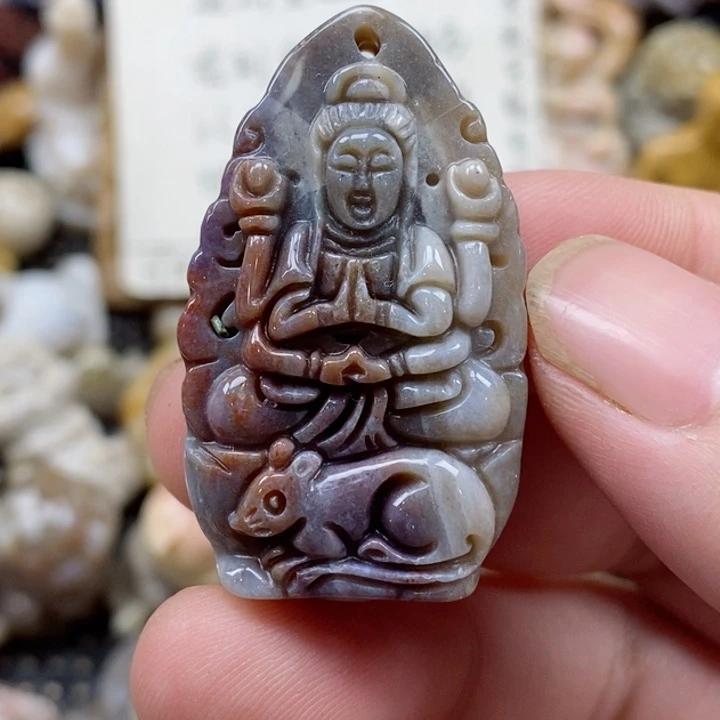 颈饰未镶嵌硅化珊瑚（珊瑚玉）有瑕 小