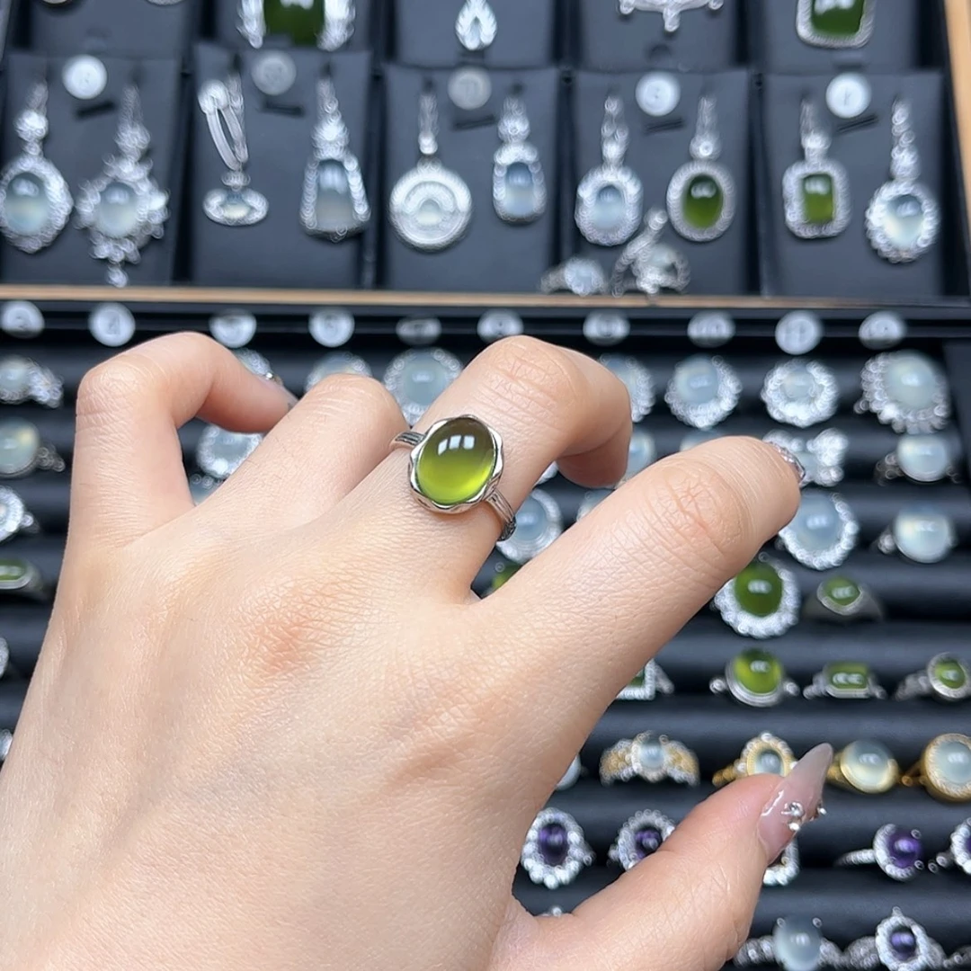 【闪购商品】岫玉戒指银S925镶嵌我**旧