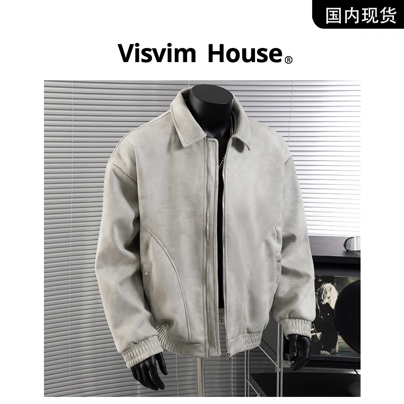 【品牌现货撤柜】VISVIM HOUSE春秋季新款翻领抗皱夹克男士工装外套