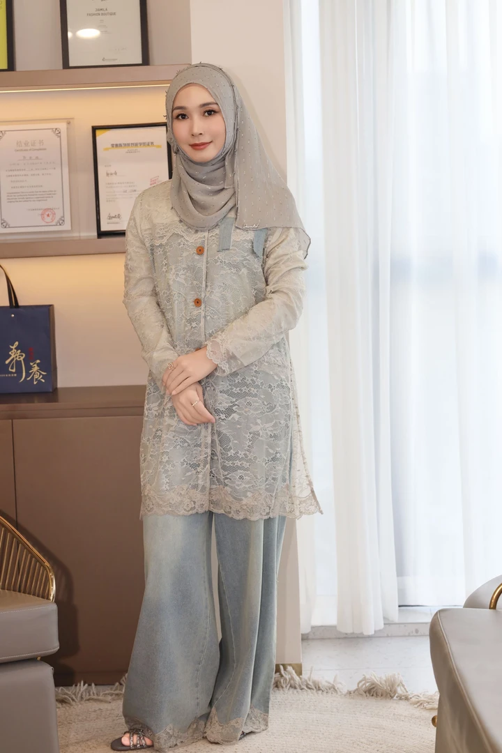 JIAMILA/嘉米拉牛仔蕾丝套装 TZ26041