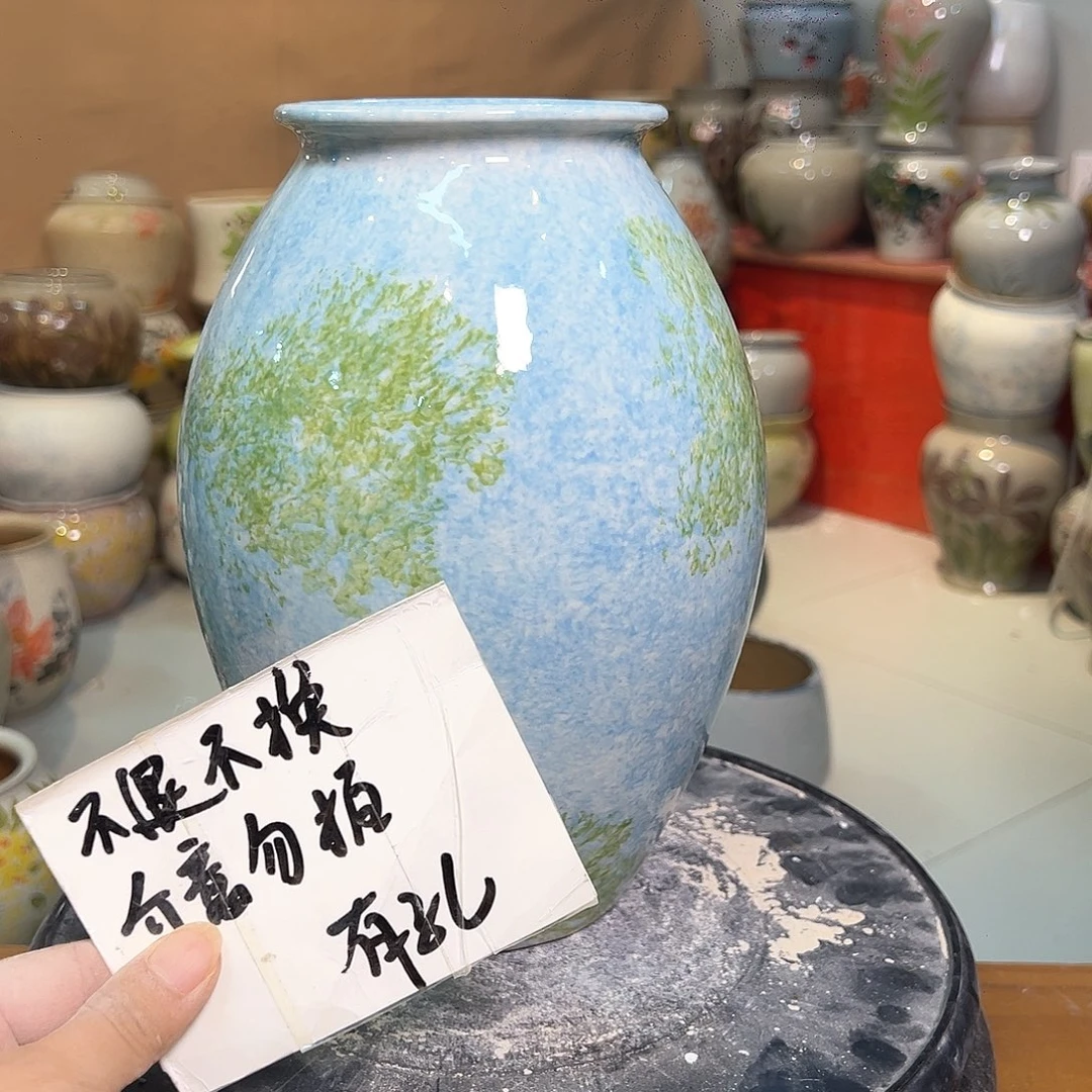 景德镇陶瓷花盆微瑕123