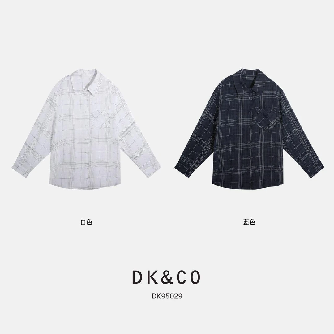 杨杨 DH-（小格调）经典正肩格子衬衣DK95029