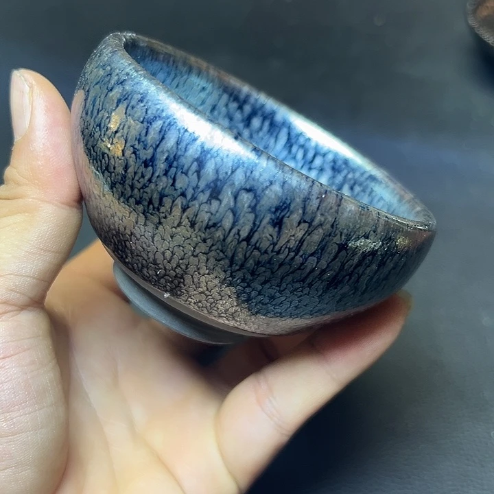 茶盏建盏百花波9.0口径