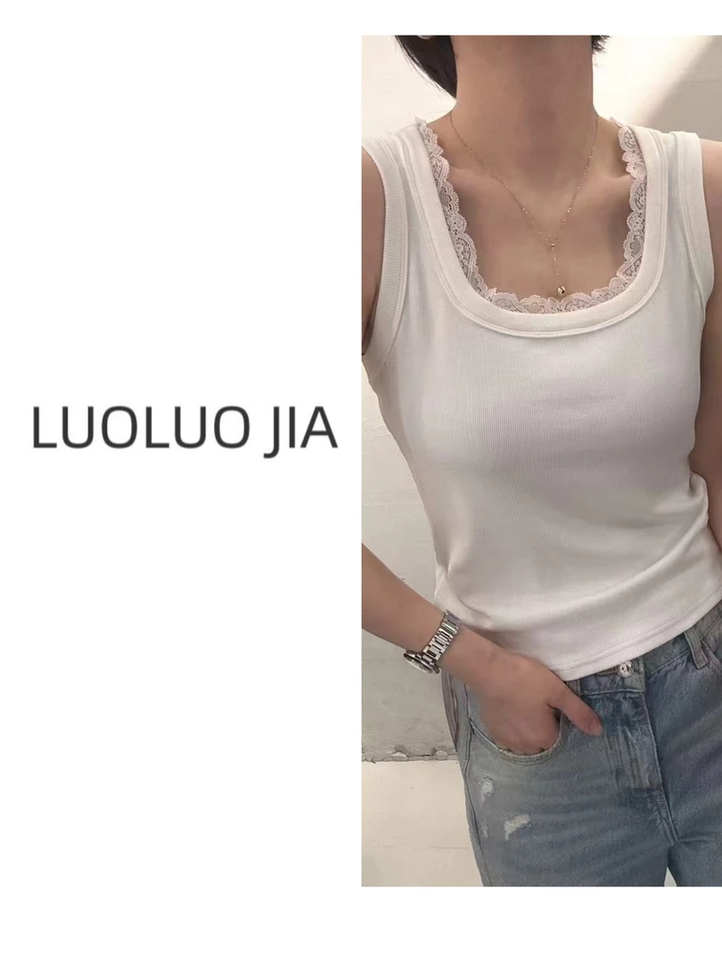 【罗罗严选】3357夏季蕾丝背心时尚百搭