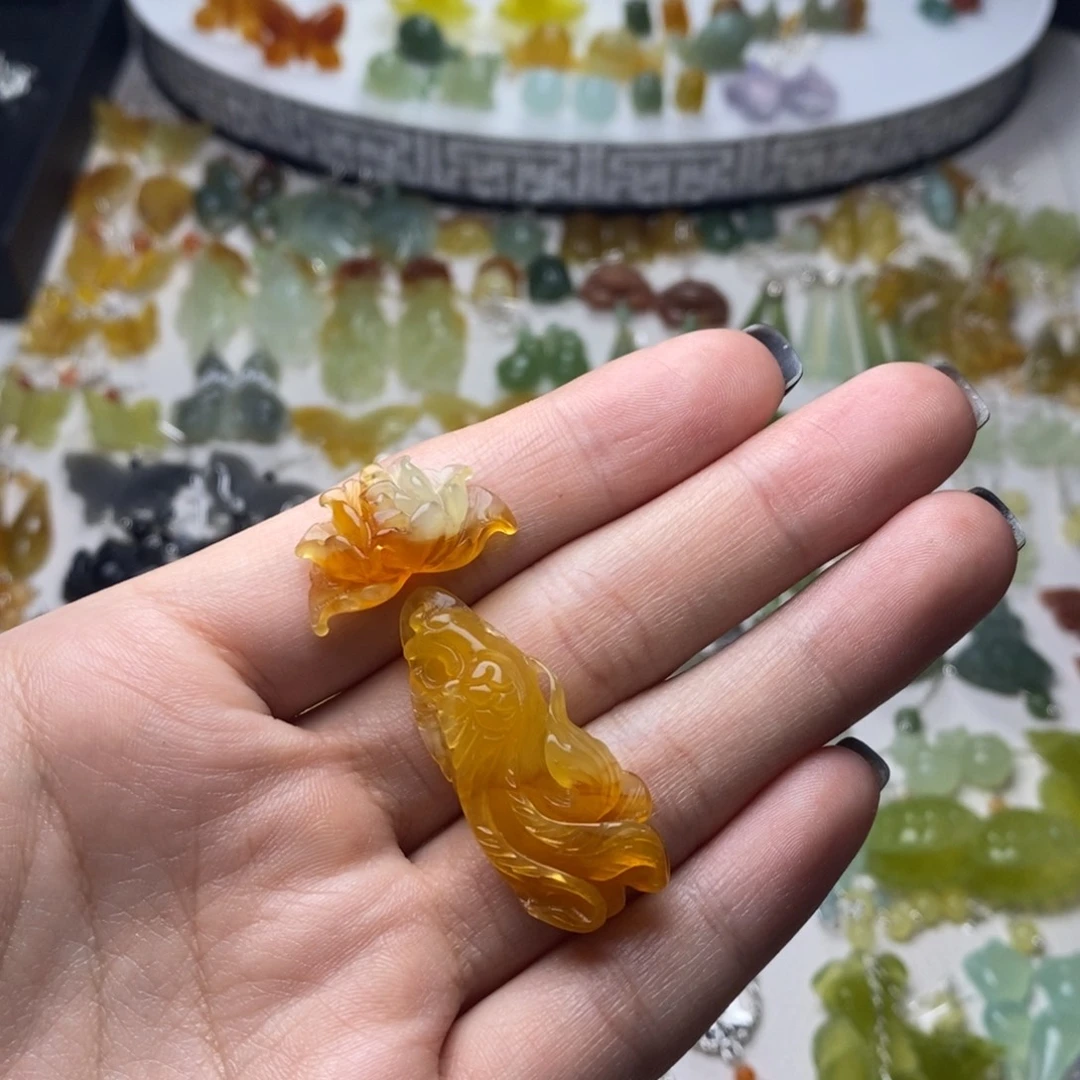 平***福蛇纹石玉合金耳饰/颈饰