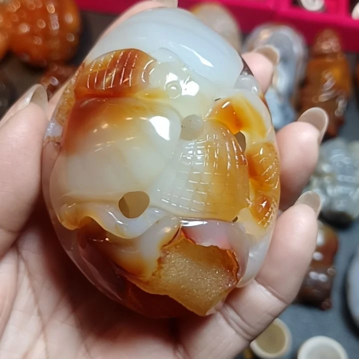 玛瑙/玉髓未镶嵌手把件