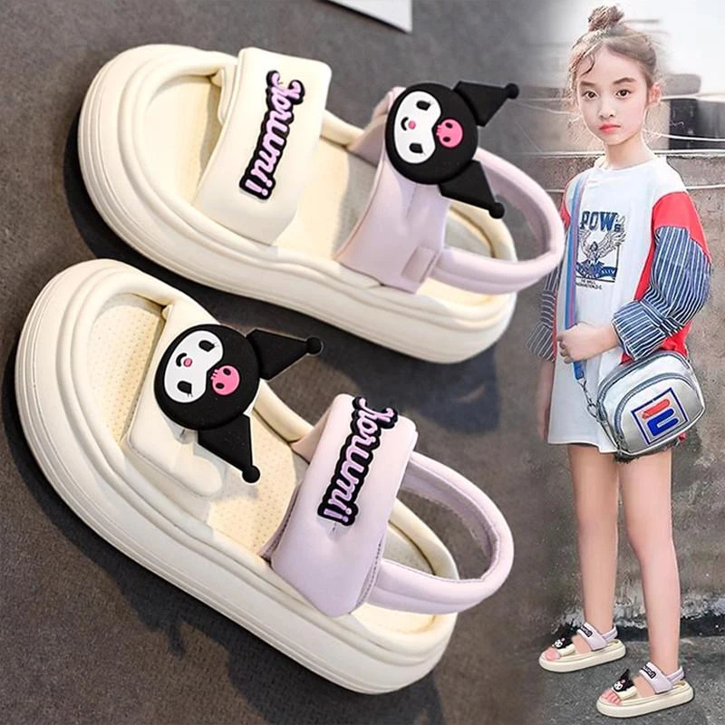 ABCklds女童凉鞋夏季2025新款儿童软底防滑女孩洋气公主鞋沙滩鞋