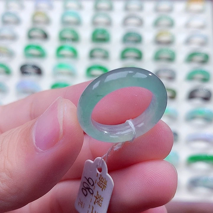 翡翠未镶嵌戒指13-14号