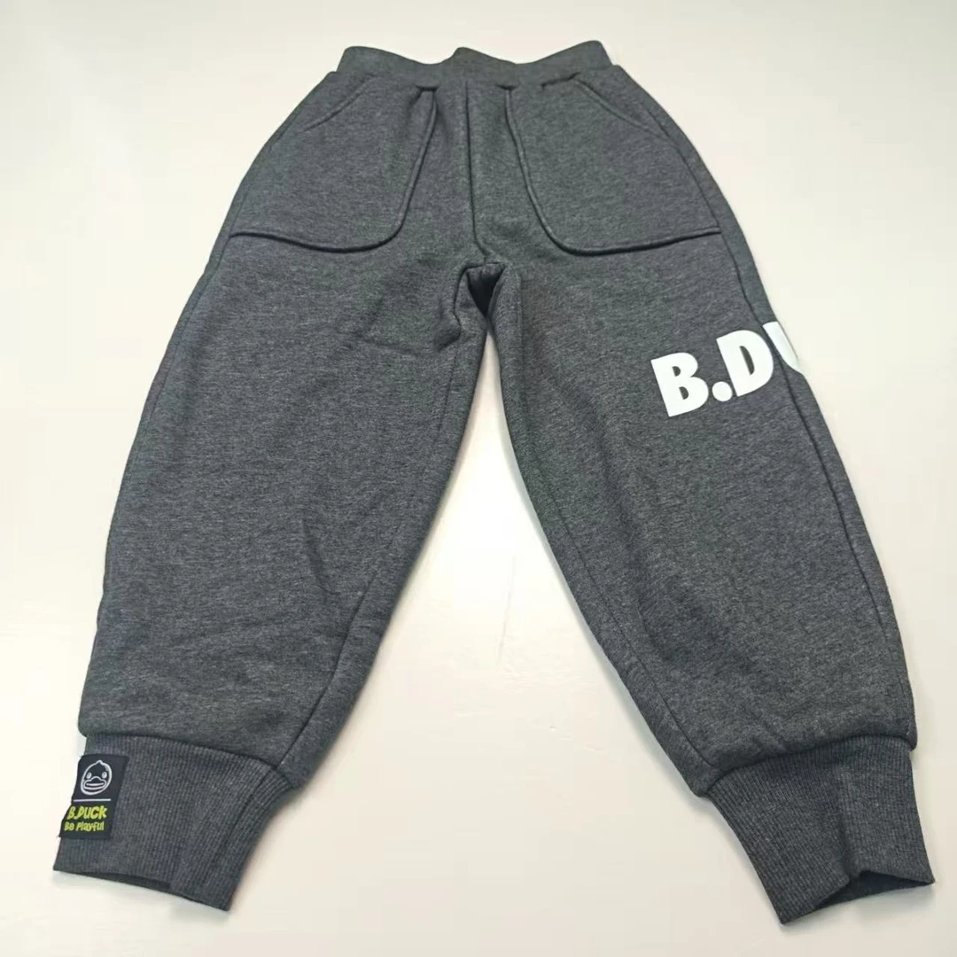 B.DUCK小黄鸭游戏顽家系列新款童装潮酷痞帅加绒针织长裤（134）